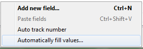 Automatically fill values